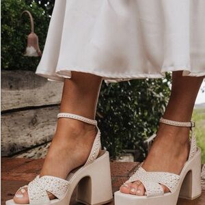 Dolce Vita Cream Studded Heels